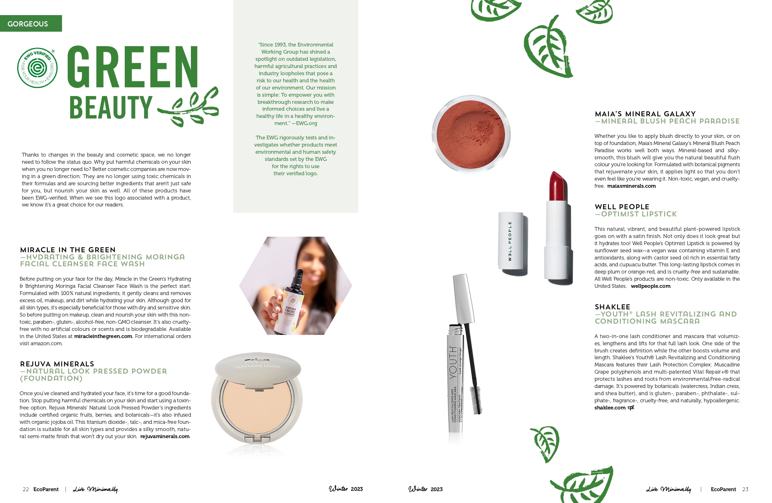 EcoParent Magazine (Toxin-Free Cosmetics Your Skin Will Love)